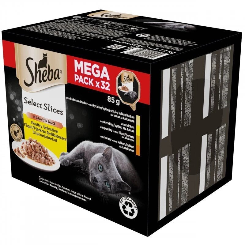 Sheba Selection Mega Pack konservuoto maisto katėms rinkinys, 32x85g цена и информация | Konservai katėms | pigu.lt