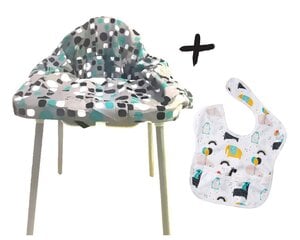 Maitinimo kėdutės užvalkalo ir seilinuko rinkinys Baby Planet kaina ir informacija | Maitinimo kėdutės | pigu.lt