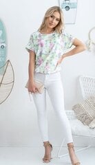 Женская блузка 222719 01, белый/салатовый 222719*01-XL цена и информация | Женские блузки, рубашки | pigu.lt