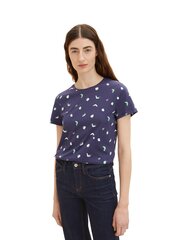 Marškinėliai moterims Tom Tailor 4066887120633, mėlyni kaina ir informacija | Marškinėliai moterims | pigu.lt