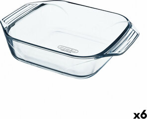 Поднос Pyrex Irresistible Квадратный 29,2 x 22,7 x 6,8 cm Прозрачный Cтекло (6 штук) цена и информация | Формы, посуда для выпечки | pigu.lt