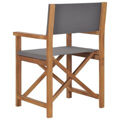 2-jų sulankstomų kėdžių komplektas vidaXL, pilkas kaina ir informacija | Lauko kėdės, foteliai, pufai | pigu.lt
