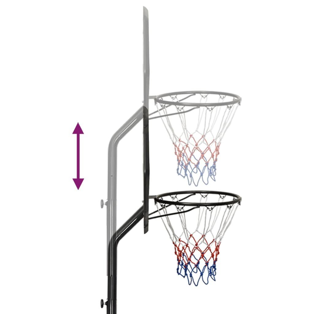 Krepšinio stovas vidaXL, 282–352cm kaina ir informacija | Krepšinio stovai | pigu.lt