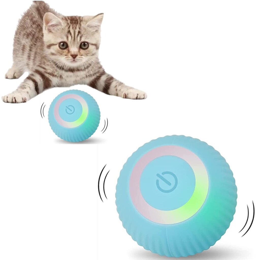 Smurf interaktyvus savaime judantis kačių žaislas, mėlynas kaina ir informacija | Žaislai katėms | pigu.lt