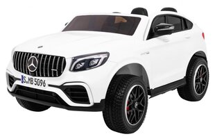 Dvivietis elektromobilis Mercedes GLC 63S, baltas kaina ir informacija | Elektromobiliai vaikams | pigu.lt