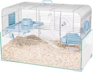 Narvas graužikams Zolux Rodent Cage, 29x52x35 cm, mėlynas kaina ir informacija | Graužikų ir triušių narvai, jų priedai | pigu.lt