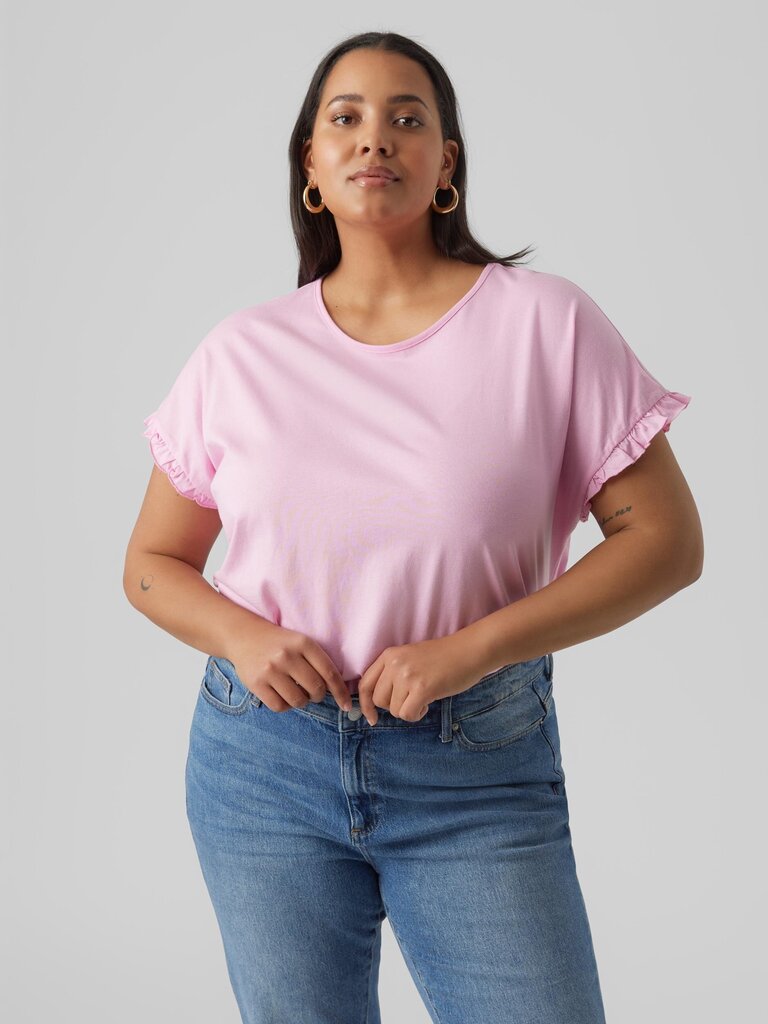 Marškinėliai moterims Vero Moda 5715417056469, rožiniai цена и информация | Marškinėliai moterims | pigu.lt