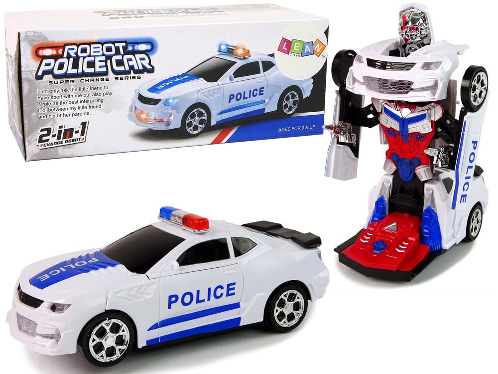 Policijos automobilis-transformeris, 2in1 kaina ir informacija | Žaislai berniukams | pigu.lt