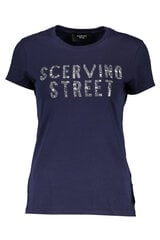 Marškinėliai moterims Scervino Street, mėlyni kaina ir informacija | Marškinėliai moterims | pigu.lt