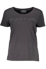 Marškinėliai moterims Scervino Street, juodi kaina ir informacija | Marškinėliai moterims | pigu.lt