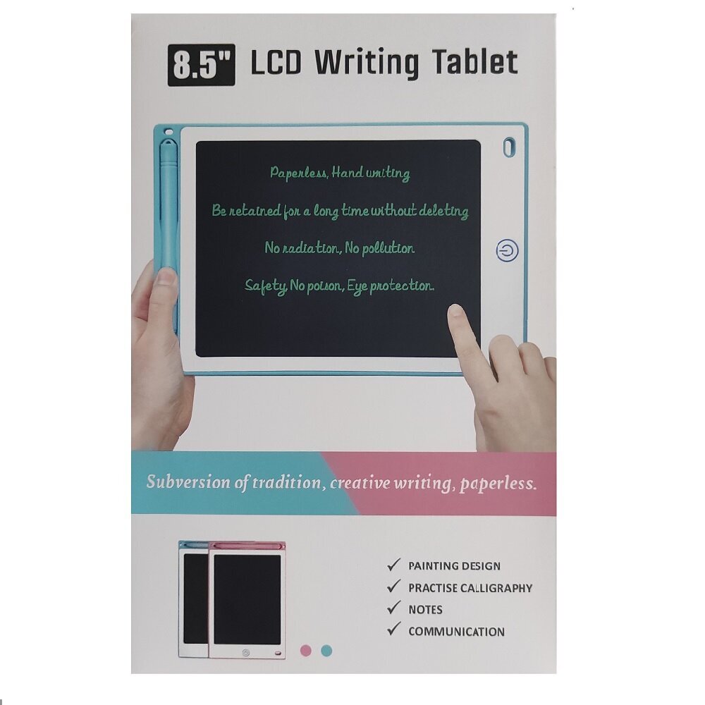 Spalvota piešimo ir rašymo lenta LCD Writing Tablet 8'5, mėlyna kaina ir informacija | Lavinamieji žaislai | pigu.lt