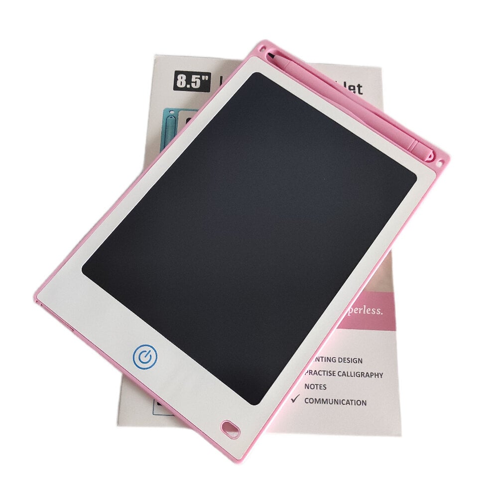 Spalvota piešimo ir rašymo lenta LCD Writing Tablet 8'5, rožinė kaina ir informacija | Lavinamieji žaislai | pigu.lt