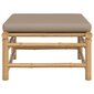 vidaXL Sodo pakoja su taupe spalvos pagalvėle, bambukas цена и информация | Lauko kėdės, foteliai, pufai | pigu.lt