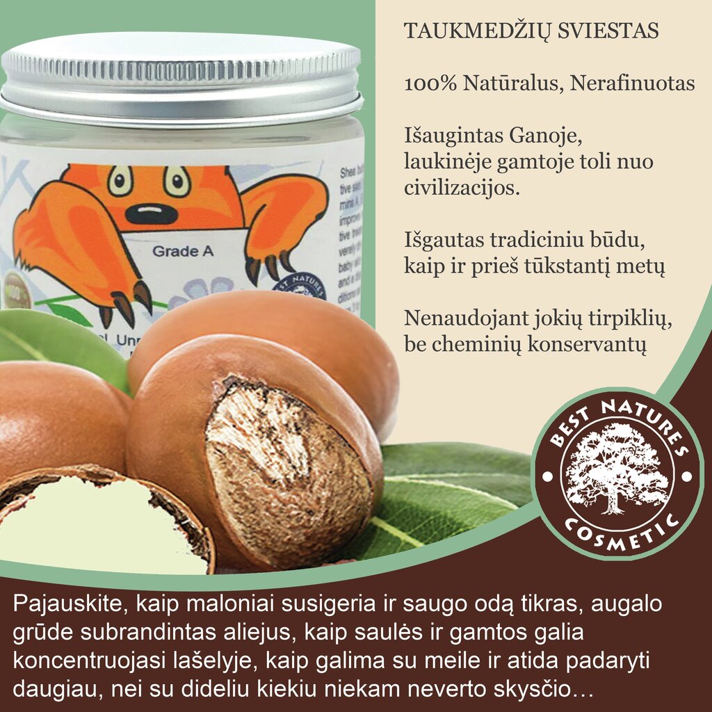 Taukmedžio sviestas naujagimiams ir vaikams Best Natures Cosmetic, 150ml kaina ir informacija | Kosmetika vaikams ir mamoms | pigu.lt