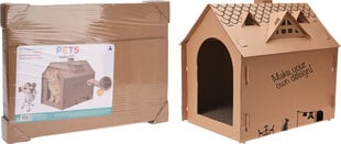 Kačių namelis Cats Collection, 48x44x36 cm, rudas kaina ir informacija | Guoliai, pagalvėlės | pigu.lt