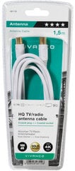 Антенный кабель Vivanco HQ 1,5м (48119) цена и информация | Кабели и провода | pigu.lt