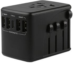 Omega адаптер для путешествий 6in1 USB/USB-C (45308) цена и информация | Адаптеры, USB-разветвители | pigu.lt