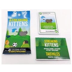 Streaking Kittens - дополнение к настольной игре Exploding Kittens, LT цена и информация | Настольные игры, головоломки | pigu.lt