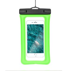 Водонепроницаемый чехол для телефона с пластиковой застежкой, зеленый цена и информация | Чехлы для телефонов | pigu.lt