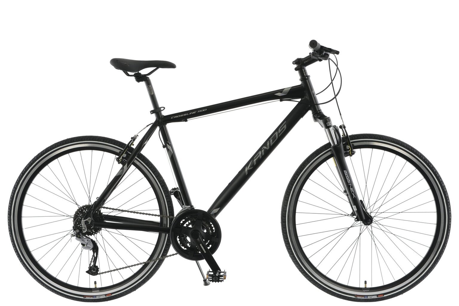 Vyriškas dviratis Kands Crossline 1100, 166-181 cm, 28", juodas kaina ir informacija | Dviračiai | pigu.lt
