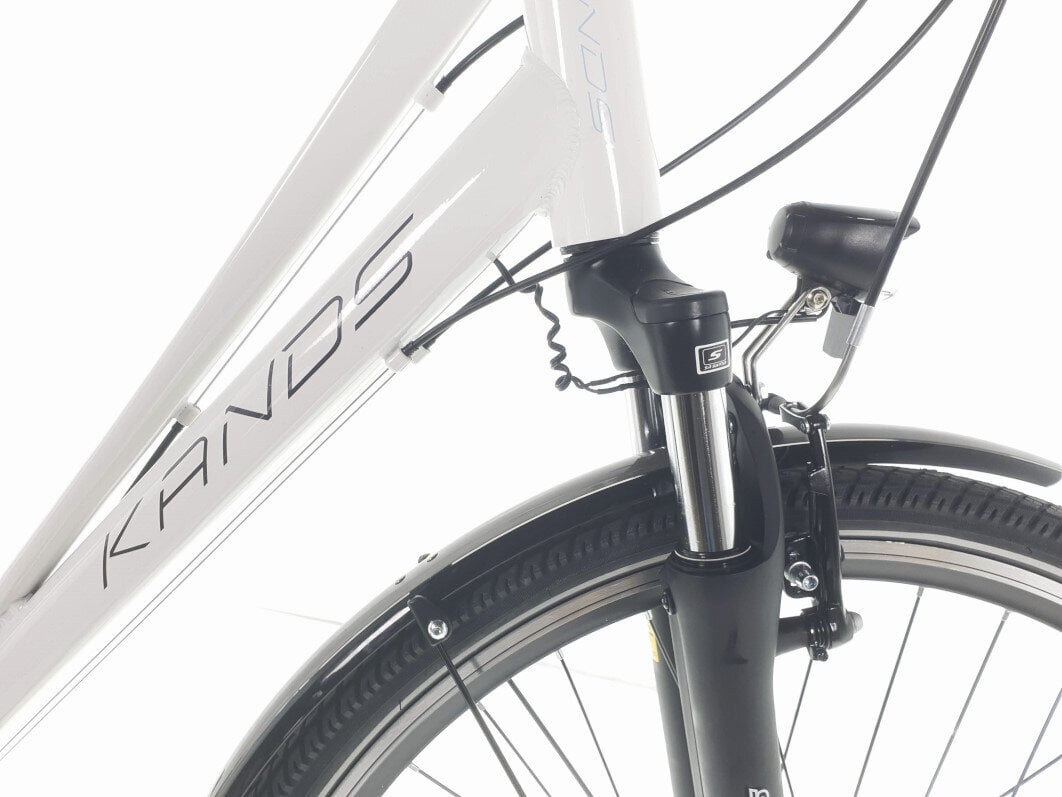 Moteriškas dviratis Kands Elite Pro, Alu, Shimano,150-167 cm, 28", baltas kaina ir informacija | Dviračiai | pigu.lt