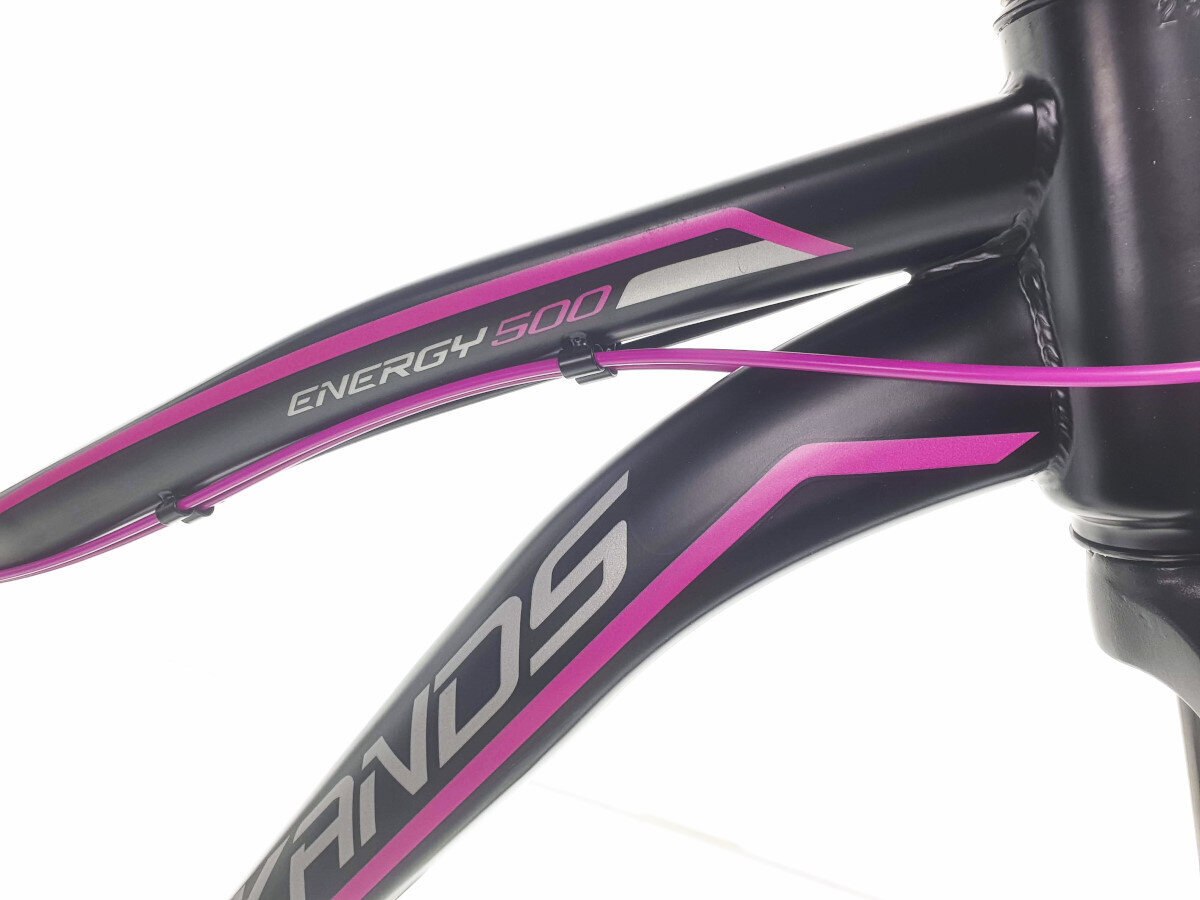 Moteriškas dviratis MTB Kands Energy 500, 150-167 cm, 27,5" aliumininiai ratai, Juoda/rožinė kaina ir informacija | Dviračiai | pigu.lt