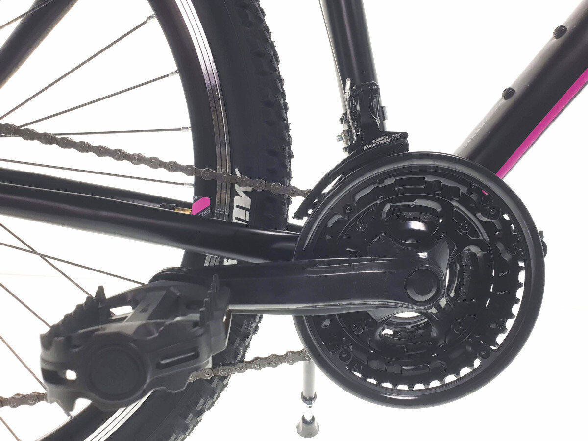 Moteriškas dviratis MTB Kands Energy 500, 150-167 cm, 27,5" aliumininiai ratai, Juoda/rožinė kaina ir informacija | Dviračiai | pigu.lt