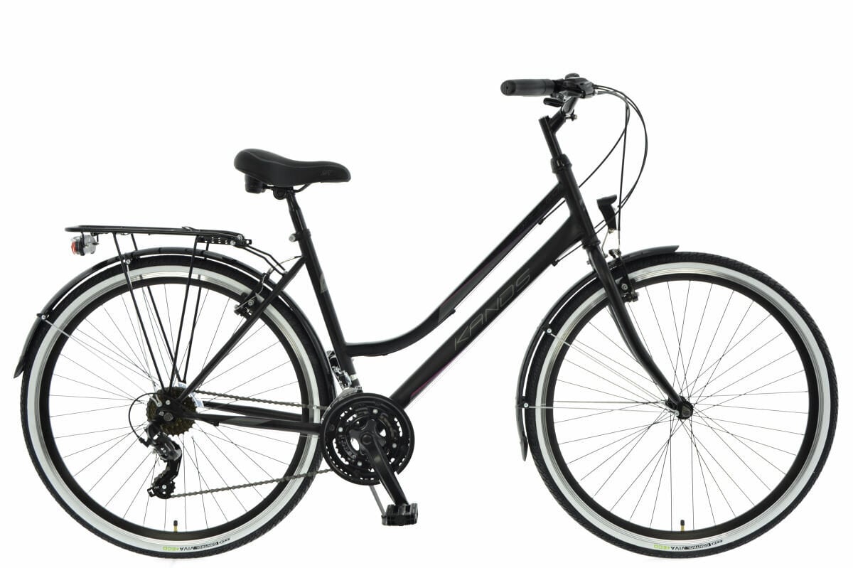 Moteriškas dviratis Kands Galileo, 150-167 cm, 28" aliumininiai ratai, Shimano, Juoda цена и информация | Dviračiai | pigu.lt
