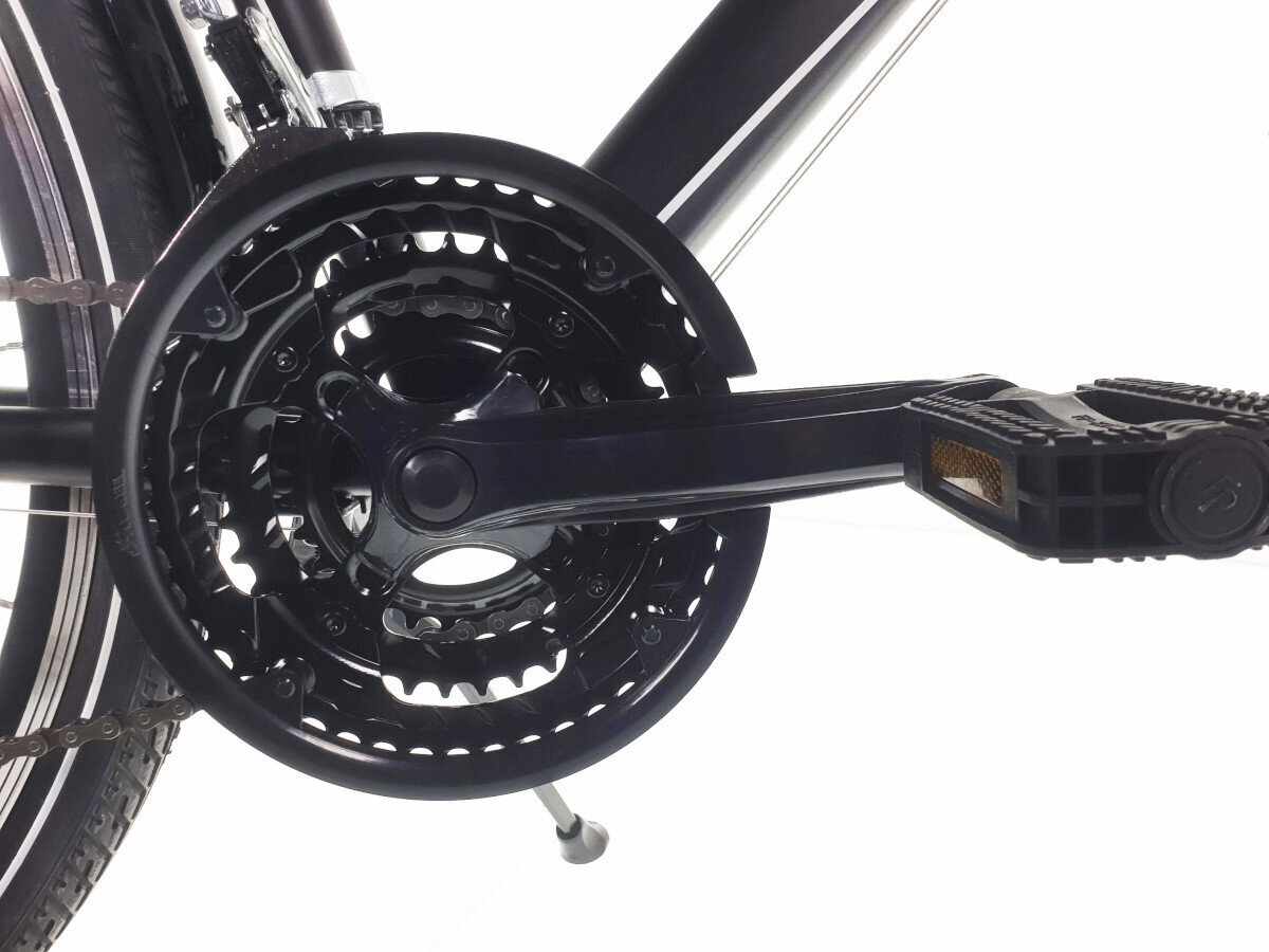 Vyriškas dviratis Kands Galileo, 166-181 cm, 28" aliumininiai ratai, 21 pavarų Shimano perjungėjas, Juoda kaina ir informacija | Dviračiai | pigu.lt