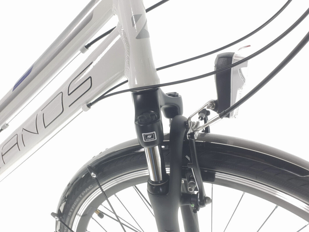 Moteriškas trekingo dviratis Kands Travel-X Alu 26", baltas kaina ir informacija | Dviračiai | pigu.lt