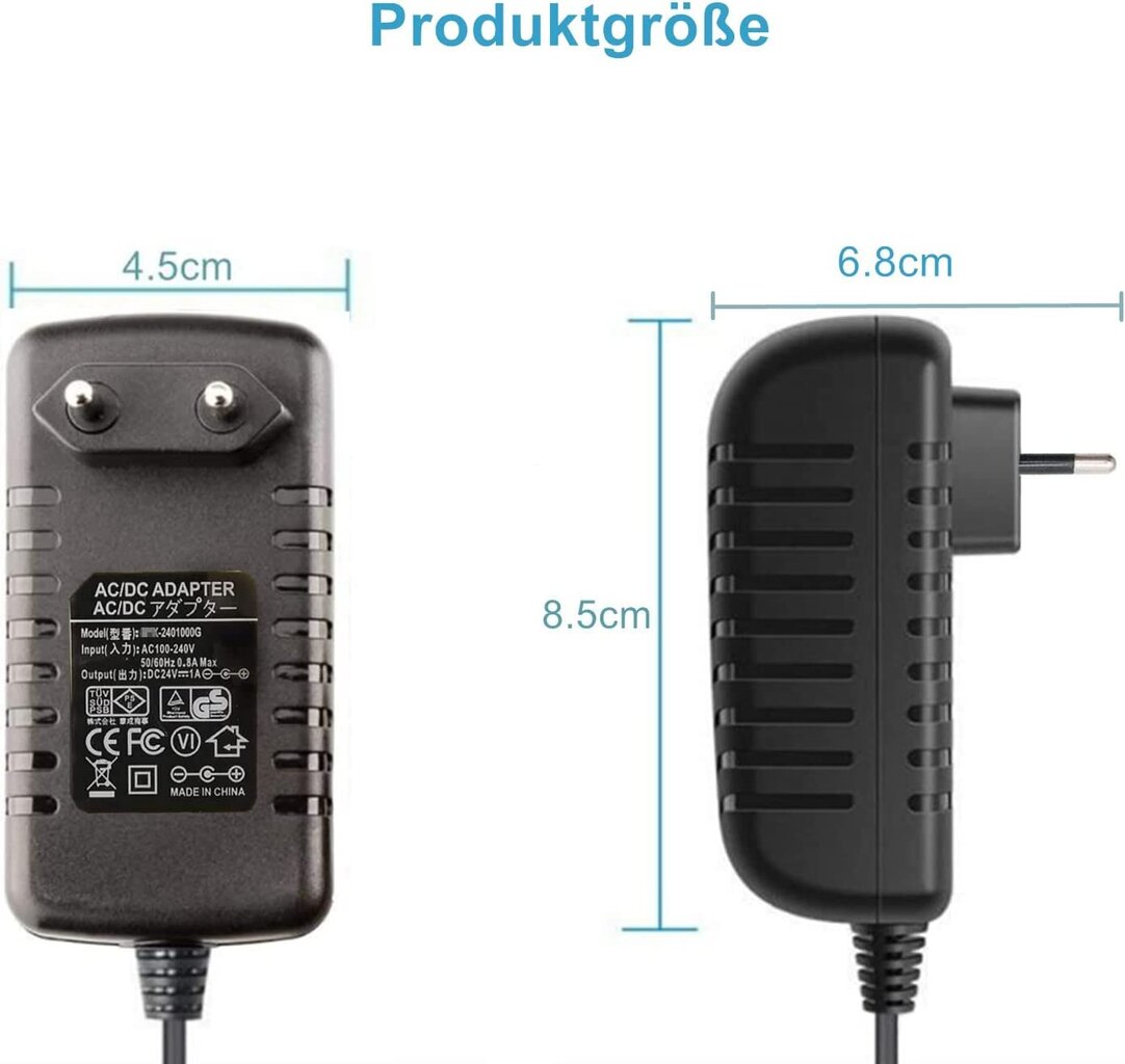 Zuokenzu 12V, 2A, 24W цена и информация | Įkrovikliai nešiojamiems kompiuteriams | pigu.lt