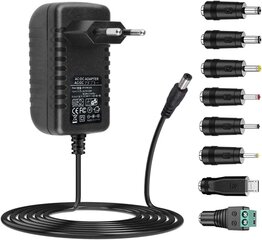 Универсальный зарядный-адаптер ZUOKENZU 15V-1A, 8 насадок цена и информация | Зарядные устройства для ноутбуков	 | pigu.lt