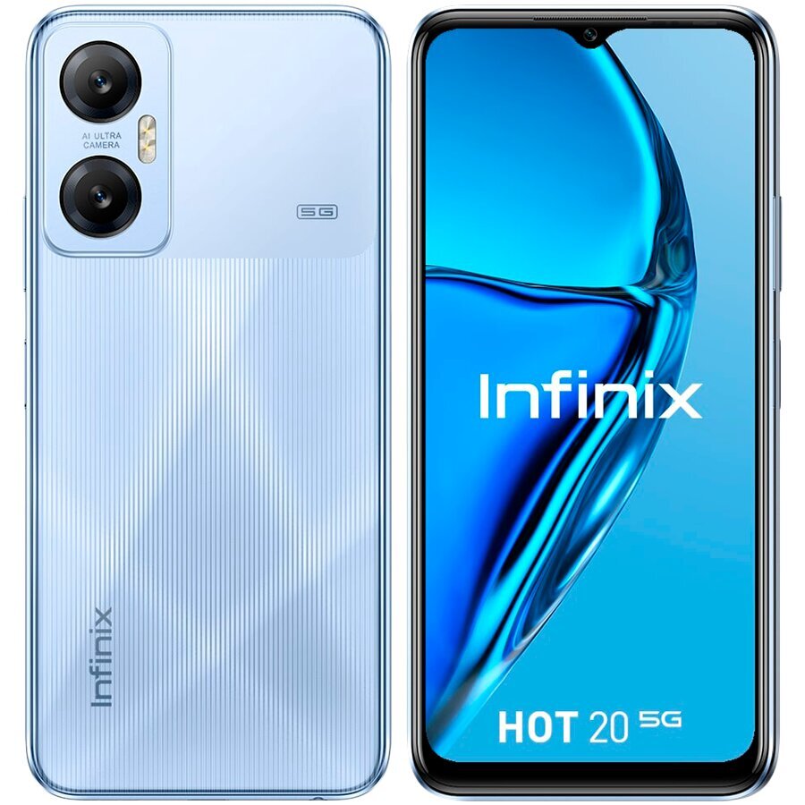 Телефон Infinix Hot 20 5G Dual SIM 4/128GB, Space Blue цена | pigu.lt