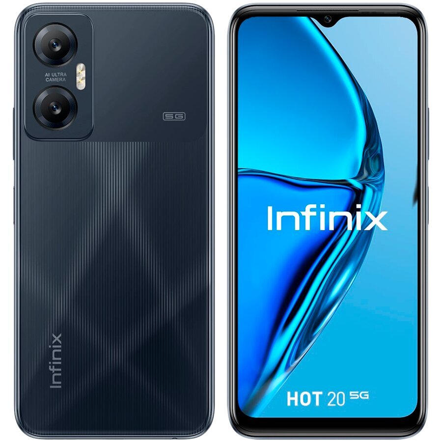 Телефон Infinix Hot 20 5G 4/128GB Black цена | pigu.lt