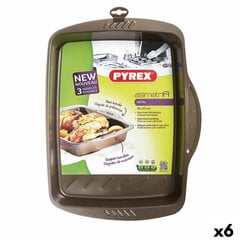 Форма для выпечки Pyrex Asimetria Прямоугольный Чёрный 35 x 27 cm Металл (6 штук) цена и информация | Формы, посуда для выпечки | pigu.lt