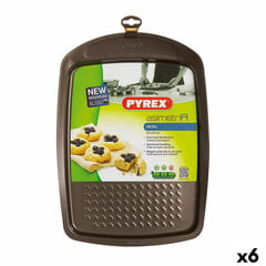 Форма для выпечки Pyrex Asimetria Прямоугольный Чёрный Металл 33 x 25 cm (6 штук) цена и информация | Формы, посуда для выпечки | pigu.lt