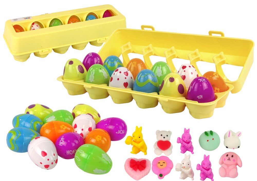 Žaislinių kiaušinių rinkinys Squishy, 12 d. цена и информация | Lavinamieji žaislai | pigu.lt