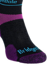 Jogging Socks Bridgedale Ultra Lt T2 Merino Sport Low - charcoal 83121-2646 цена и информация | Женские носки | pigu.lt