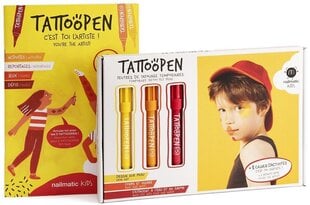Nuplaunamų flomasterių piešti ant odos rinkinys Nailmatic kids tattoopen You're The Artist, 3x2.5g цена и информация | Карнавальные костюмы | pigu.lt