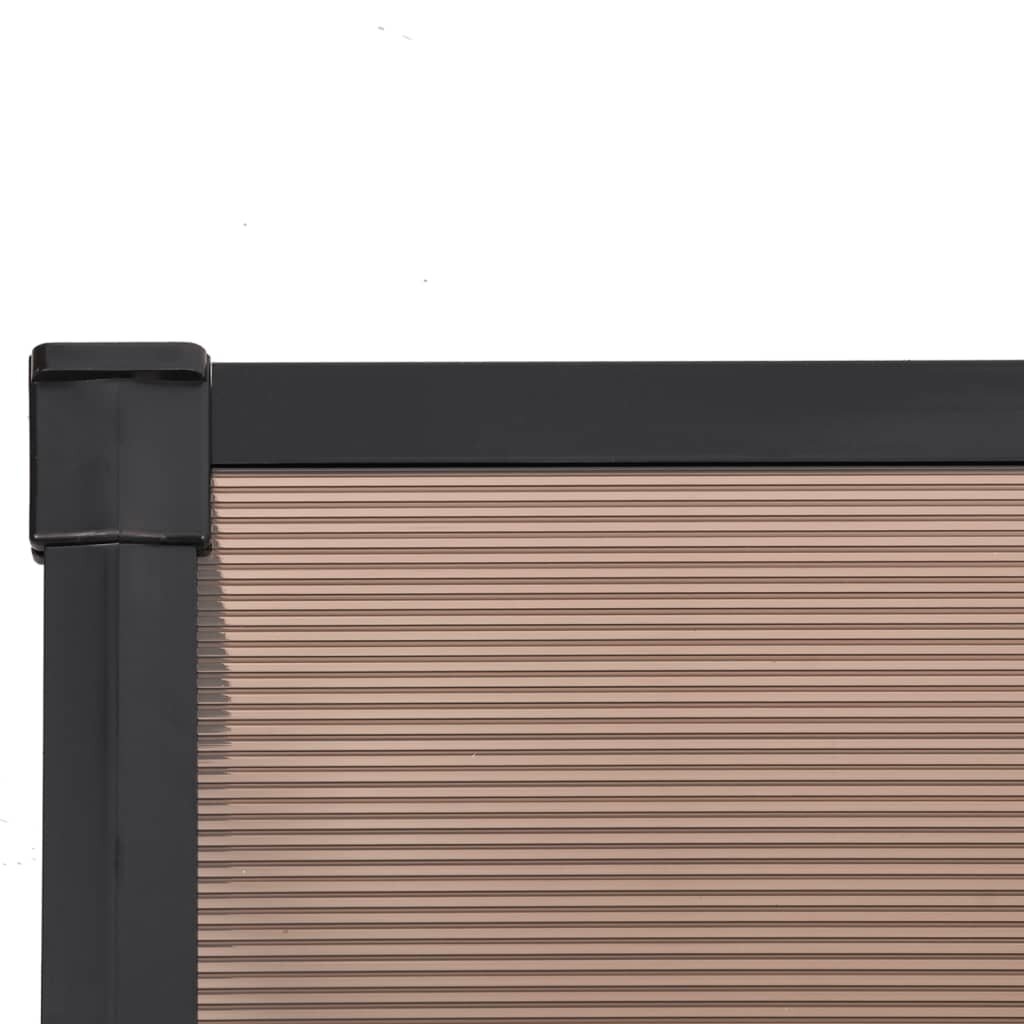 vidaXL Stogelis durims, juodos spalvos, 358,5x90cm, polikarbonatas kaina ir informacija | Skėčiai, markizės, stovai | pigu.lt