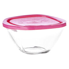 Стеклянная чаша с крышкой MAGIC 14 Фуксия 550мл цена и информация | Посуда для хранения еды | pigu.lt