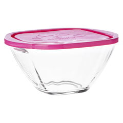 Стеклянная чаша с крышкой MAGIC 19Фуксия 1200мл цена и информация | Посуда для хранения еды | pigu.lt