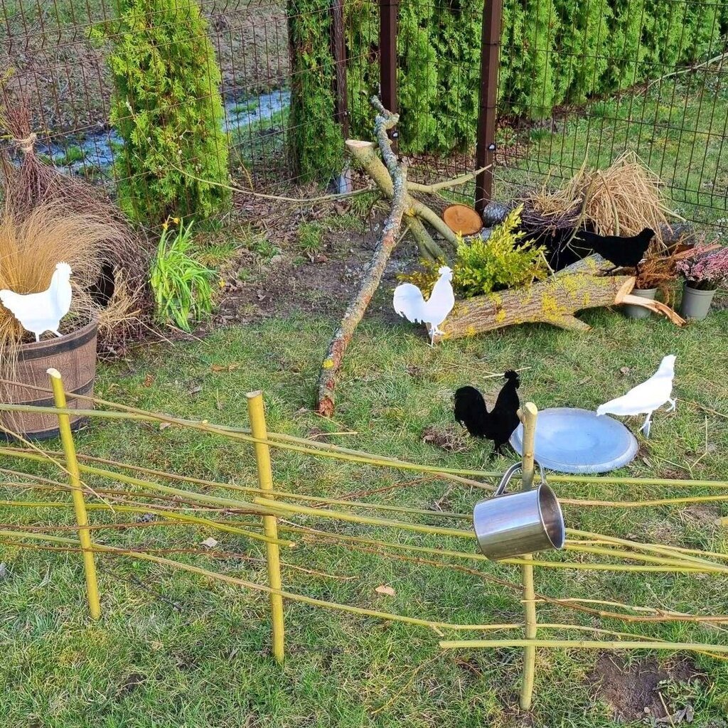 Metalinės sodo dekoracijos Naminiai paukščiai GMB 3 vnt. baltos kaina ir informacija | Sodo dekoracijos | pigu.lt