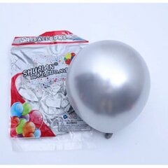 Chrominiai balionai, sidabriniai, 50 vnt. цена и информация | Шарики | pigu.lt