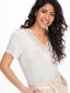 Marškinėliai moterims T&Z TZ 25, balti kaina ir informacija | Marškinėliai moterims | pigu.lt