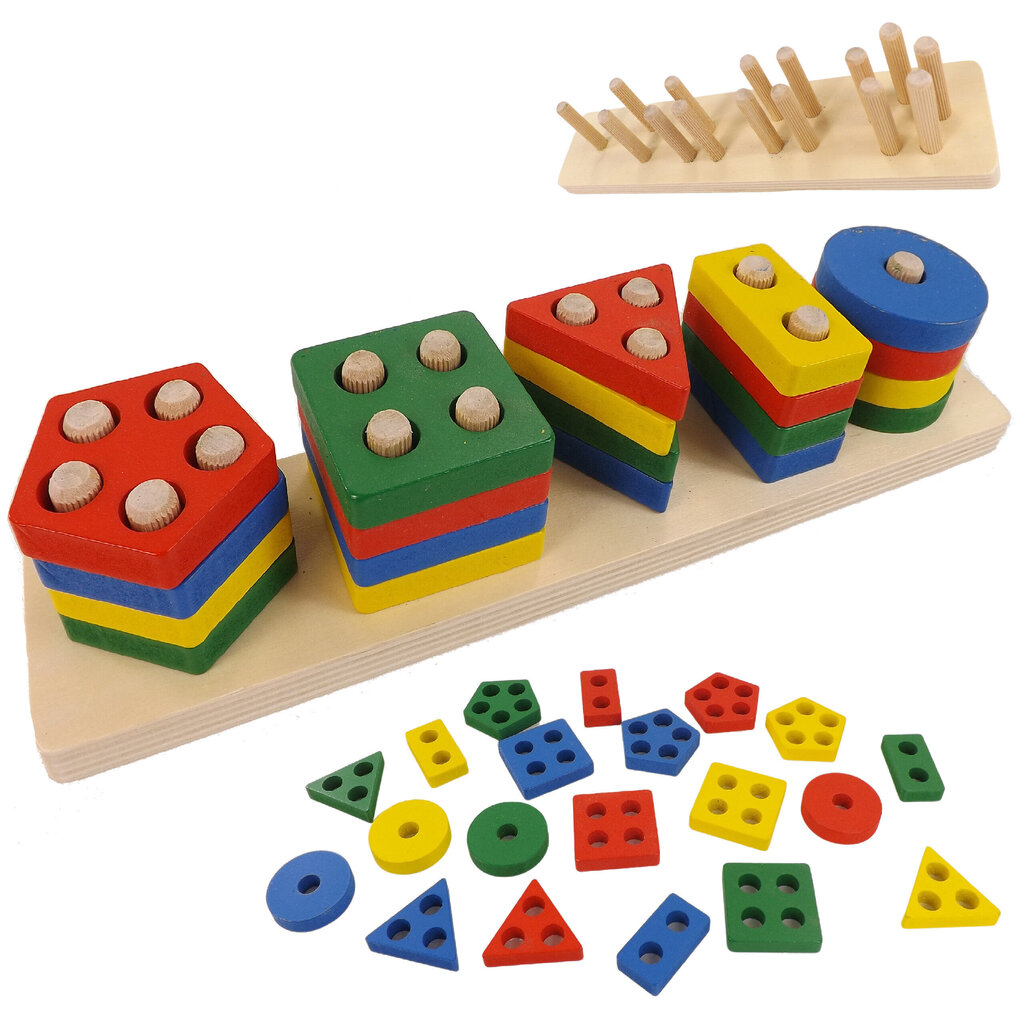 Medinis formelių rūšiuoklis Luxma kaina ir informacija | Žaislai kūdikiams | pigu.lt
