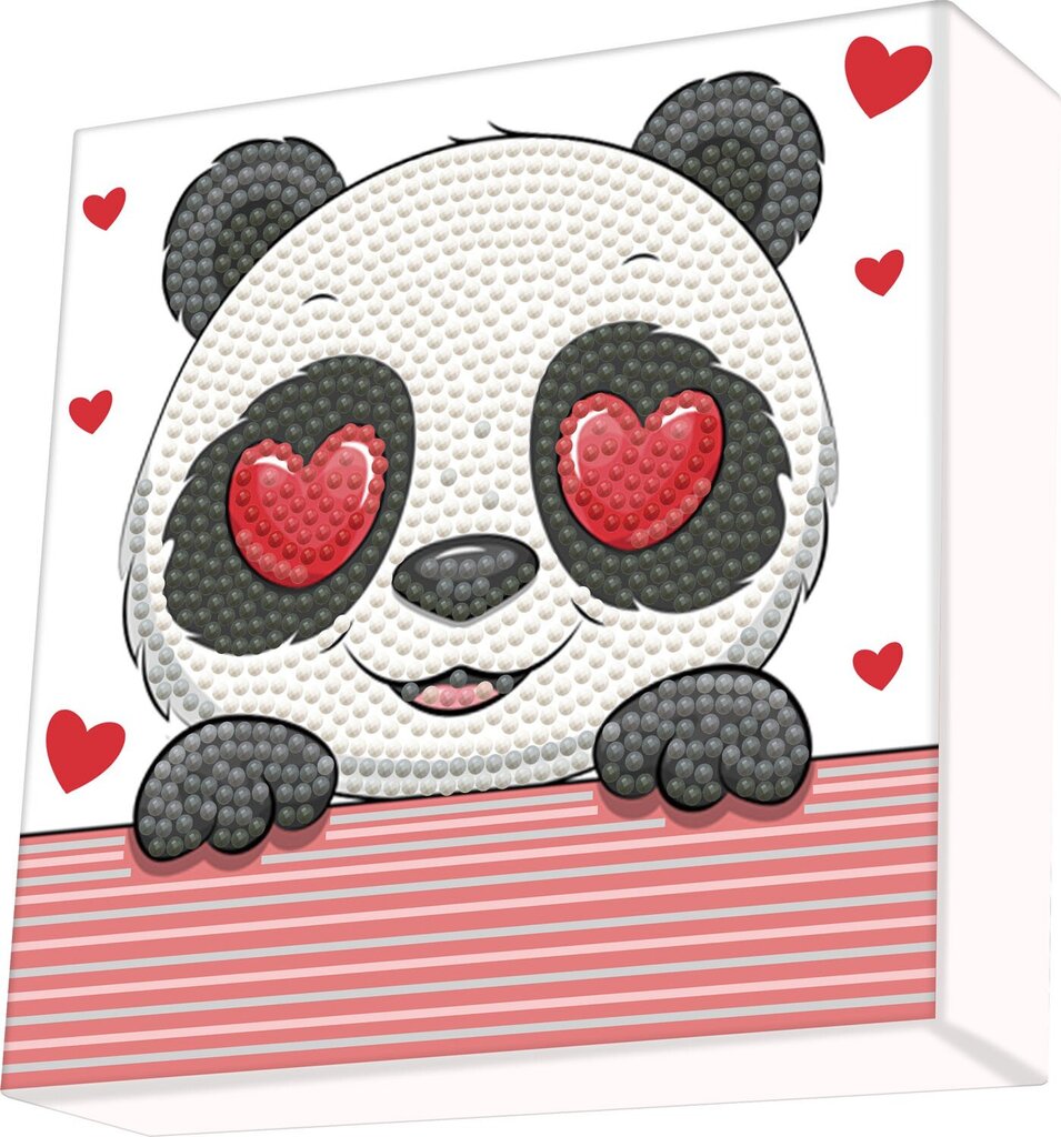 Deimantinė mozaika Panda Love, 15X15 cm kaina ir informacija | Deimantinės mozaikos | pigu.lt