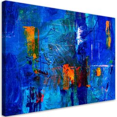 Холст, синий абстрактный 59,99 цена и информация | Репродукции, картины | pigu.lt
