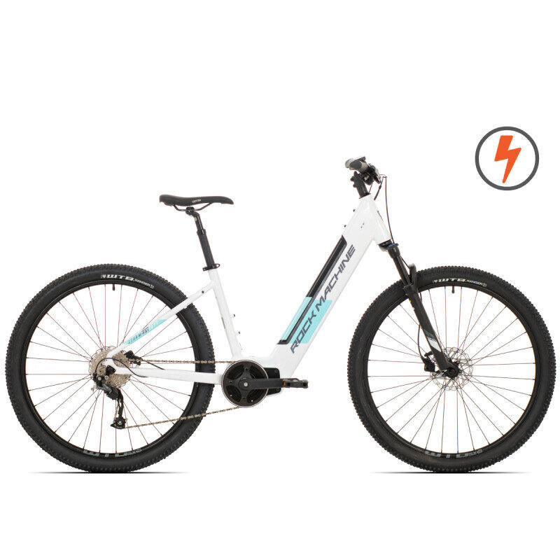 Elektrinis dviratis Rock Machine 29", baltas kaina ir informacija | Elektriniai dviračiai | pigu.lt