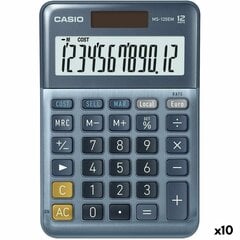 Калькулятор Casio MS-100EM Синий (10 штук) цена и информация | Канцелярские товары | pigu.lt